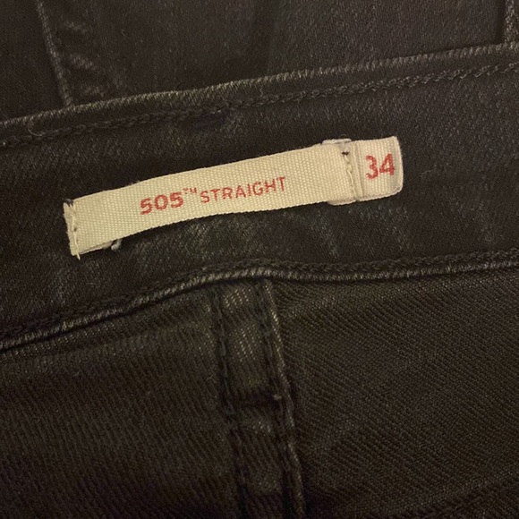 Levi’s Women’s 505 Straight Jeans Black W34 L30 (18) - Picture 12 of 15